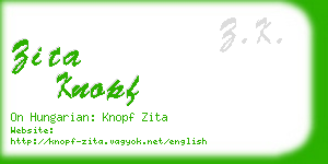 zita knopf business card